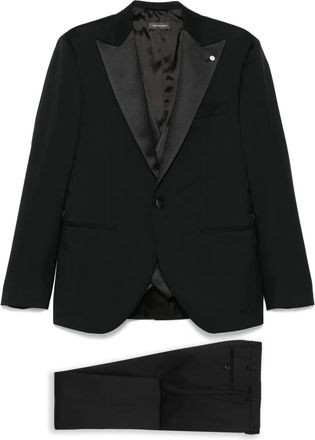 Luigi Bianchi Mantova Completo in lana vergine - Nero