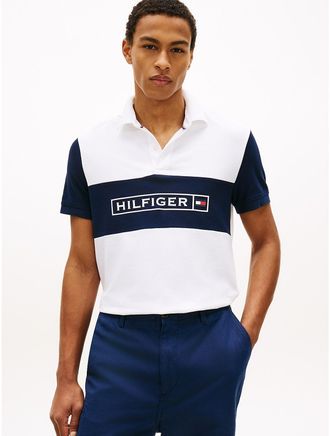 Tommy Hilfiger Mens Regular Fit Wicking Pique Polo - White - XXXL