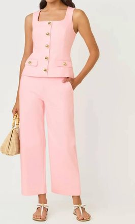 Lilly Pulitzer Sarissa Crop Pants In Pink Muse