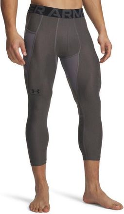 Under Armour HeatGear 3/4 Leggings in Carbon Heather at Nordstrom, Size Xx-Large