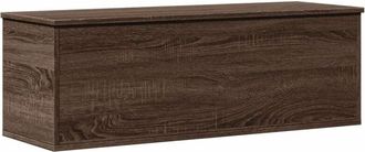 vidaXL Storage Box Brown Oak 102x35x35 cm Engineered Wood Vidaxl