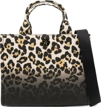 DKNY Borsa tote leopardata - Nero