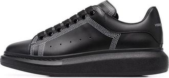 Alexander McQueen Oversized Sneaker Embroidered Black Silver 662639WIA4V1081
