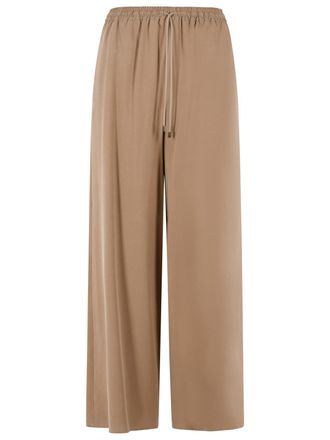 Max Mara Weite Hose Genero aus gewaschener Haselnussseide