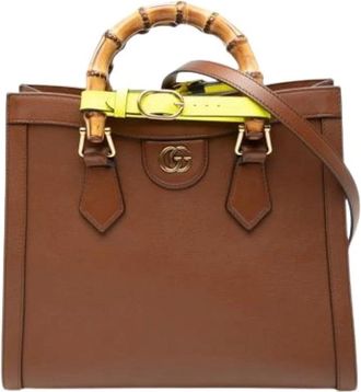 Gucci Pre-owned Handbags, female, Brown, Size: ONE SIZE Pre-owned Vintage Shoulder Bag
