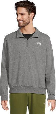 The North Face Evolution Simple Dome Regular 1/4 Zip Mens Sweatshirt TNF Mid Grey Heather : 2XL, Cotton/Polyester