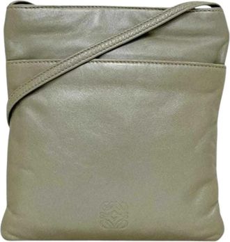 Loewe Pre-owned Pochette Schoudertas - Dames - Vintage Schoudertas - Grijs - ONE Size - Leer - Vintage