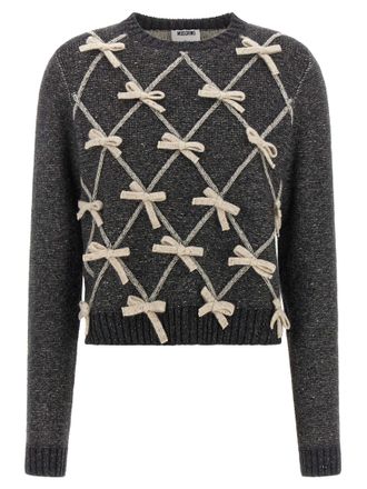 Moschino Gray Wool Womens Cardigan