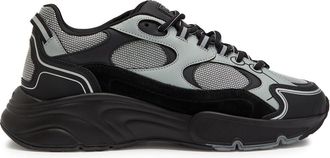 Cleens Pulse Runner Panelled Mesh Sneakers - Black - 42.5 (IT42.5 / UK8.5)