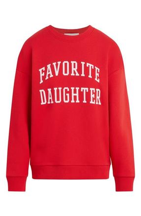 Favorite Daughter Collegiate Cotton Blend Sweatshirt in Haute Rouge at Nordstrom, Size X-Small