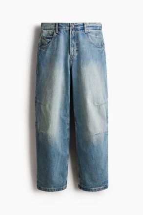 H&M Baggy Darted Jeans in Light Denim Blue at Nordstrom, Size 28 X 30
