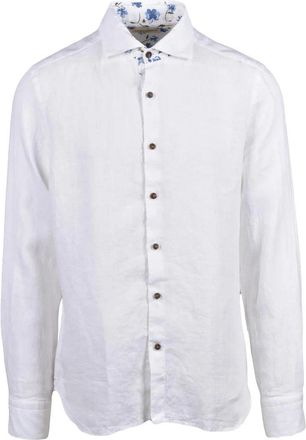 Ghirardelli White Linen Mens Linen Shirt