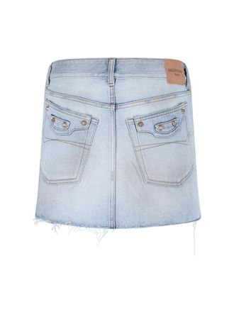 Balenciaga Womens Skirts Blue Cotton