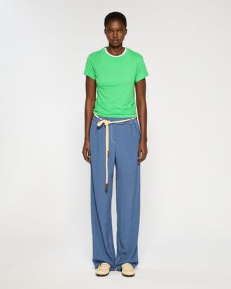 Serena Bute Lightweight Twill Boyfriend Trouser - Denim Blue
