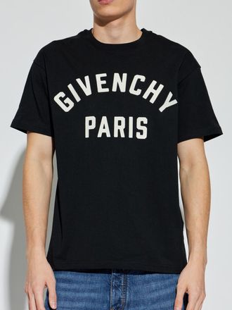 Givenchy Unisex Logo Embroidered T-Shirt in Black