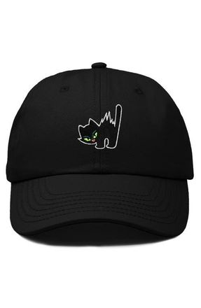 Dalix Blink Black Cat Dad Cap at Nordstrom