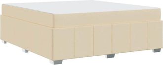 vidaXL Estructura De Cama Con Colch&oacute;n Crema 180 X 200 Cm Tela Vidaxl