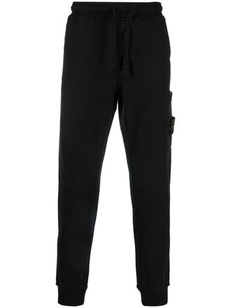 Stone Island Compass-patch track pants - Black