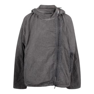Diesel Light Jackets, female, Gray, Size: 2XL G-Orilla Hooded Windbreaker