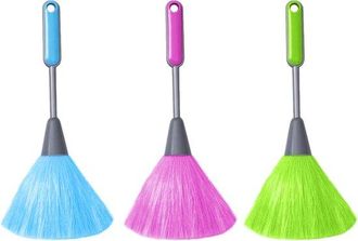 No Brand Juego De 3 Cepillos De Microfibra De Colores Con Mango Para El Polvo: Cepillos De Limpieza Suaves Para Teclados, Coches, Muebles Y Superficies Delicad