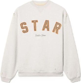 Golden Goose Oversize Crewneck Sweatshirt - Heren - Sweatshirts - Grijs - L - Katoen - Hoodies & sweatvesten