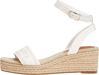Tommy Hilfiger Espad Mid Wedge - Dames - Sleehakken - Wit - 39 EU - Schoenen