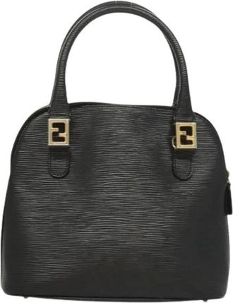 Fendi Pre-owned Handbags, female, Black, Size: ONE SIZE Pre-owned Leather Handbag