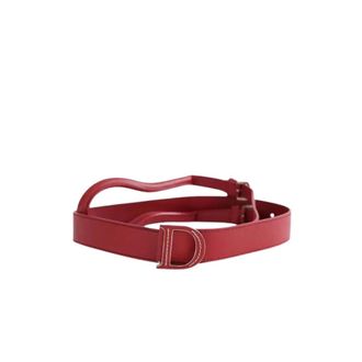 Dior Pre-owned Belts, female, Red, Size: ONE SIZE Pre-owned Leather Belt