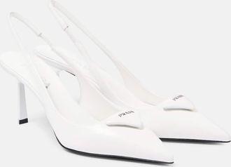 Prada Leather slingback pumps