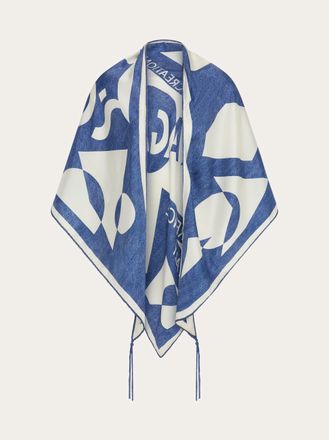 Ferragamo Women Venna print silk scarf Blue