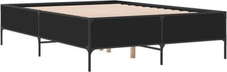 vidaXL Vidaxl - Estructura de cama madera de ingeniería y metal negro 120x190cm