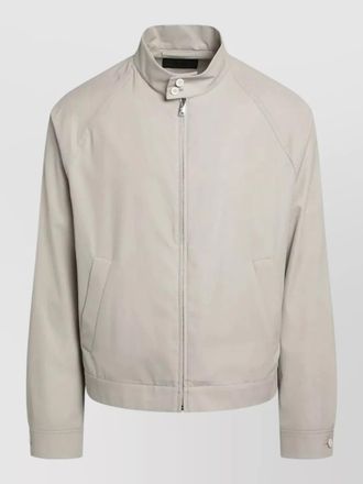 Prada structured jacket high collar button cuffs