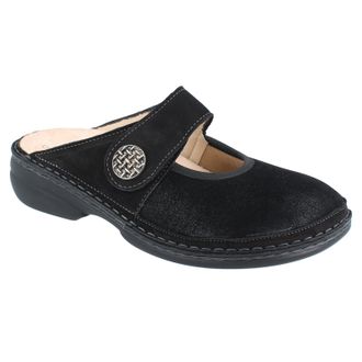 Finn Comfort Asinara Leather Synthetic Womens Slip On Sandals - Black - Size:UK 7.5