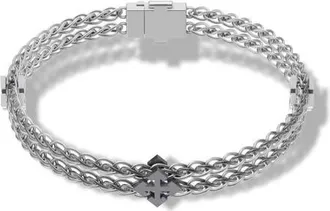 Off-white Arrow Double Chain Bracelet in Black/gunmetal at Nordstrom, Size 8