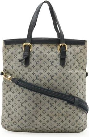 Louis Vuitton Tweedehands Canvas Louis Vuitton tassen - Dames - Vintage Shopper - Blauw - ONE Size - Leer - Vintage