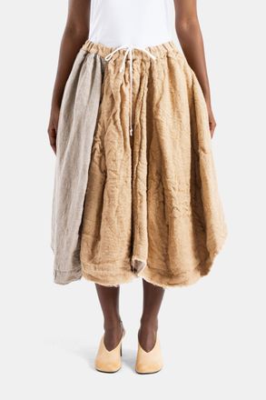 Comme Des Gar&ccedil;ons Womens Voluminous And Textured Ecru Skirt Beige