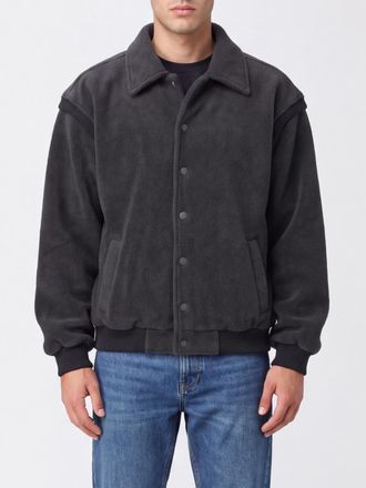 GCDS Cotton Shirt-Style Bomber Jacket with Elasticated Hem