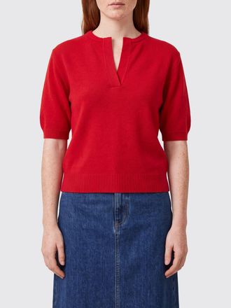 Pinko Maglia girocollo in lana e cashmere con maniche corte a palloncino