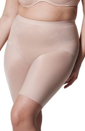 Spanx SPANXshape Invisible Mid-Thigh Shorts in Champagne Beige at Nordstrom, Size X-Small