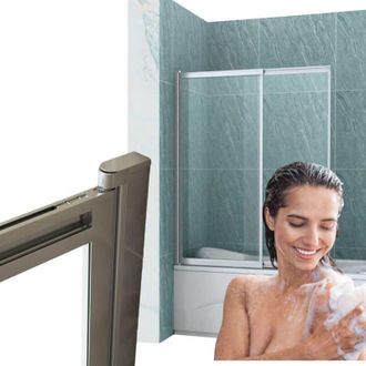 Desconocido Mampara De Ba&ntilde;o Spencer De 2 Hojas, 85x150, Extensible, Cromada