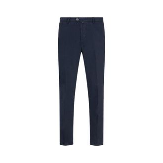 Kiton Slim-fit Trousers, male, Blue, W35, Semi-Classic Trousers