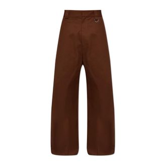 Balenciaga Pantalones de algod&oacute;n de corte holgado - Trousers - Hombre - Marr&oacute;n - S