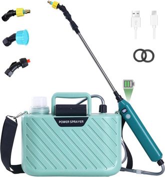 OEM Pulv&eacute;risateur &Eacute;lectrique - 5 L - Batterie 2000 Maha - Lance T&eacute;lescopique 22-60 Cm - 3 Buses - Pour Plantes Int&eacute;rieures Ext&eacute;rieures