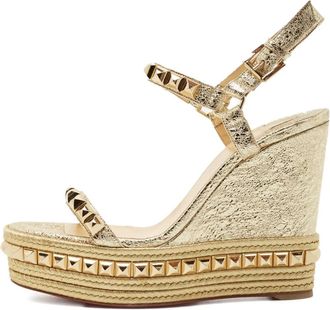 Christian Louboutin Sandali Cataclou con zeppa - Oro
