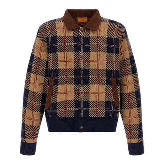 Guest In Residence Tartan Bomber - Heren - Bomber jackets - Veelkleurig - L - Wol - Jassen