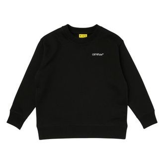 Off-white Scribble Diagonal Crewneck - male - Off White - Kids Sweatshirts - Black - 10 Y - Kids