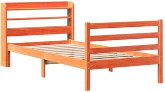 vidaXL Estructura De Cama Sin Colch&oacute;n Madera Maciza Marr&oacute;n 75x190 Cm Vidaxl