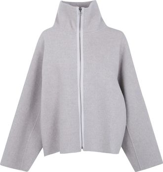 Sofie D'Hoore Calipso Korte Jas met Rits - Dames - Zomerjassen - Grijs - M - Leer - Jassen
