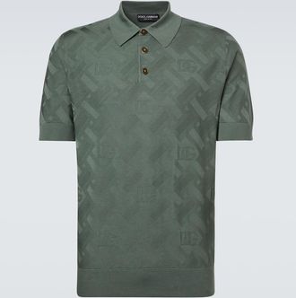 Dolce & Gabbana DG silk polo shirt