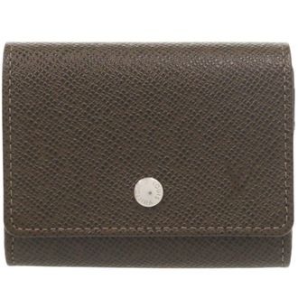 Louis Vuitton Brown Grizzly Taiga Leather Coin Purse/Coin Case (Pre-Owned)